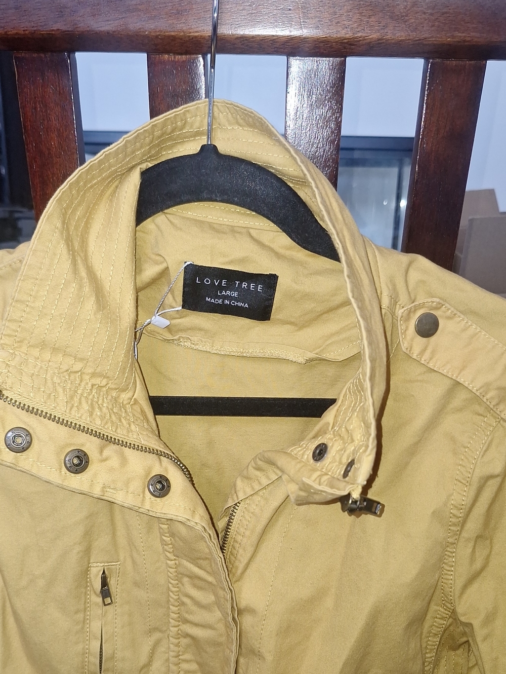 Love Tree Mustard Utility Field Jacket